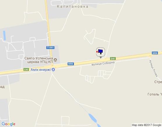 Схема рекламной плоскости по адресу с. Капітанівка, траса М-06 Київ-Чоп (Житомир), км 24+300 право