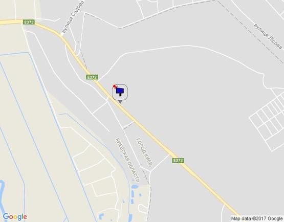 Схема рекламної площини за адресою смт. Гостомель, траса М-07 Київ-Ковель, км 22+000 право