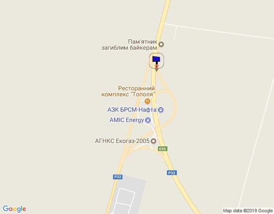 Схема рекламної площини за адресою траса М-05 Київ-Одеса, км 79+085 ліво