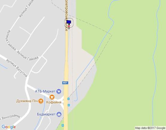 Схема рекламної площини за адресою Дніпровське шосе, 150 м після поворота на с. Лісники, траса Н-01 "Київ-Знам'янка", км 20+400 ліво, в'їзд в Київ