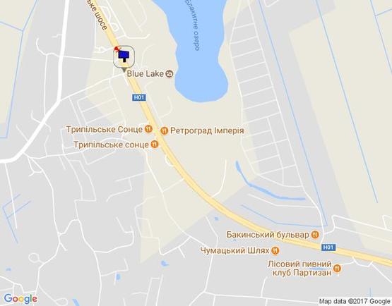 Схема рекламної площини за адресою Новообухівська траса, возле ресторана "Ранчо", км 26+800 право