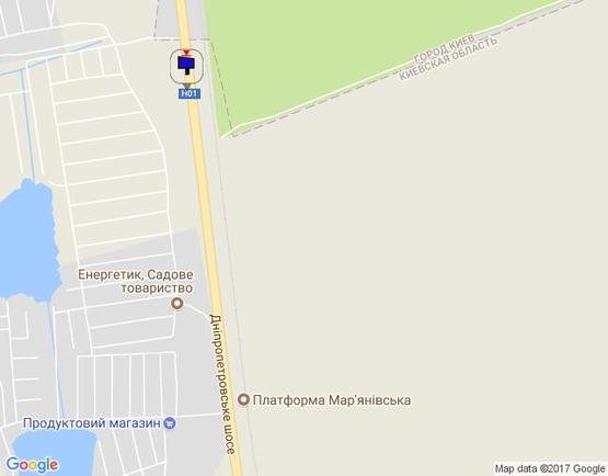 Схема рекламної площини за адресою Новообухівська траса, на пешеходном переходе, км 31+800 право