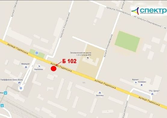 Схема рекламної площини за адресою проспект Володимирський, 119