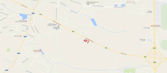 Схема рекламної площини за адресою Об'їзна М-10, З.О. м. Львова, між гот. Панська Гора та ТРЦ King Cross Leopolis в сторону гот. Панська Гора (верхній)