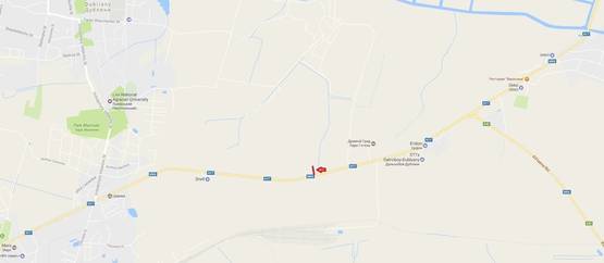 Схема рекламної площини за адресою Обїздна М-06, Підїзд до м.Львова, біля гот. Древній Град в сторону Львова (верхній)