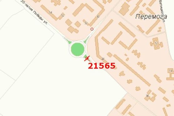 Схема рекламной плоскости по адресу 30-річчя Перемоги вул. - Сумгаїтська вул., "Епіцентр"