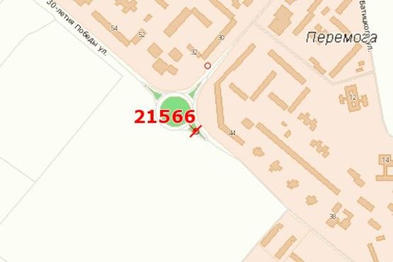 Схема рекламной плоскости по адресу 30-річчя Перемоги вул. - Сумгаїтська вул., "Епіцентр"