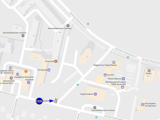 Схема рекламной плоскости по адресу ул. Красносельского 25 (сторона Б)