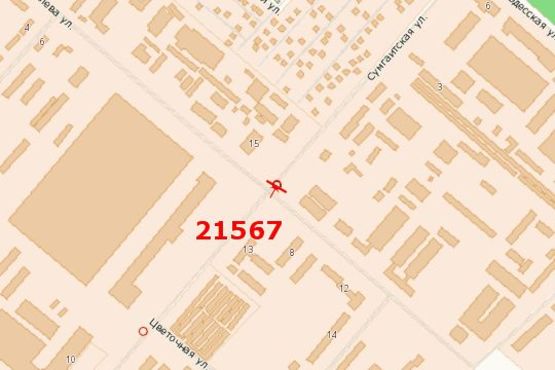 Схема рекламной плоскости по адресу Сумгаїтська вул. - Академіка Корольова вул.