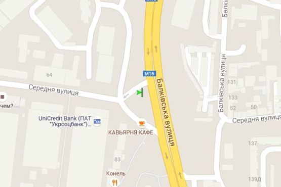 Схема рекламної площини за адресою Балківська вул. - Середня вул. (ліва)