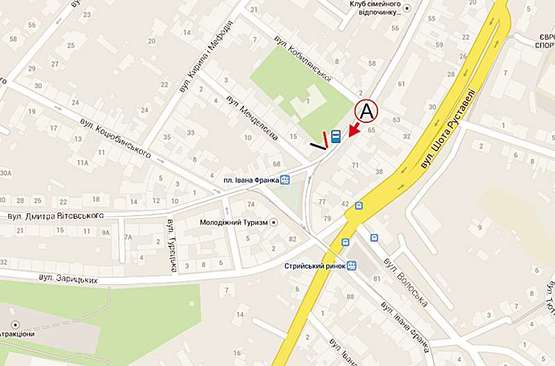 Схема рекламной плоскости по адресу Франка