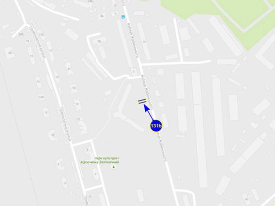 Схема рекламной плоскости по адресу ул. Жабинского 2б (сторона Б)