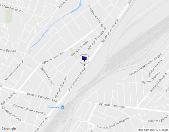 Схема рекламної площини за адресою ул.Железнодорожная р-н металобазы УГМК