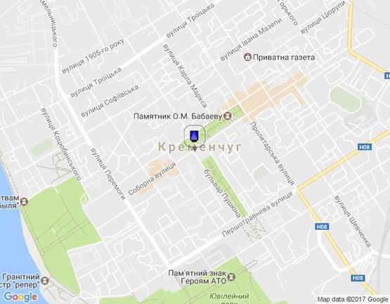 Схема рекламної площини за адресою ул.Ленина, площадь Независимости