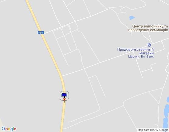 Схема рекламной плоскости по адресу Конча-Заспа, траса Р-02, км 34+100 право, поворот на с. Рудики