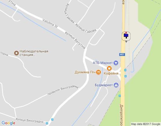 Схема рекламной плоскости по адресу Дніпровське шосе, поворот на с. Лісники, траса Н-01 "Київ-Знам'янка", км 20+650 ліво