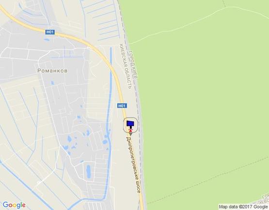 Схема рекламної площини за адресою Новообухівська траса, км 30+300 лево