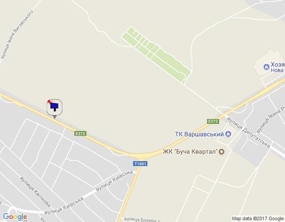 Схема рекламної площини за адресою м. Буча, траса М-07, км 31+150 праворуч, 100м перед АЗК Лукойл, ЖК "Форест Ленд"