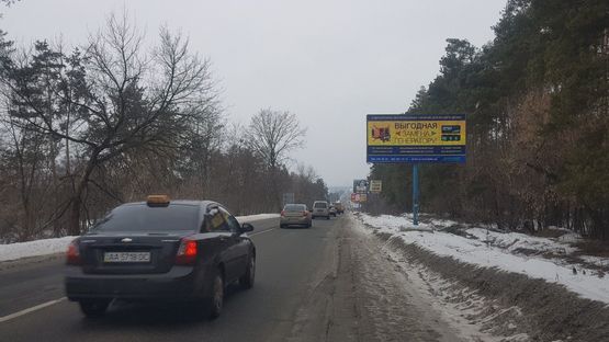 Схема рекламної площини за адресою Бортничи ,напротив ул.семьи Рудинских