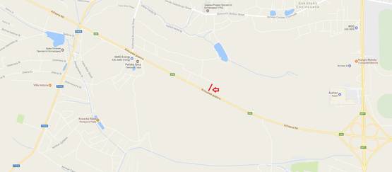 Схема рекламной плоскости по адресу Об'їзна М-10, З.О. м. Львова, між гот. Панська Гора та ТРЦ King Cross Leopolis в сторону ТРЦ King Cross Leopolis (верхній)