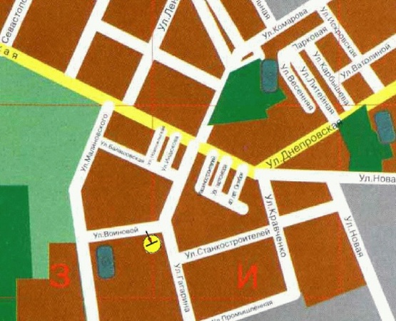 Схема рекламной плоскости по адресу Гагарина пр-т, возле "АТБ", из центра