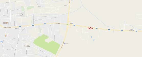 Схема рекламної площини за адресою Об'їзна Н-02,  з Тернопіля в сторону Винників