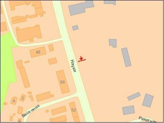 Схема рекламной плоскости по адресу Синеозерная 2Б напротив к пр. Победы