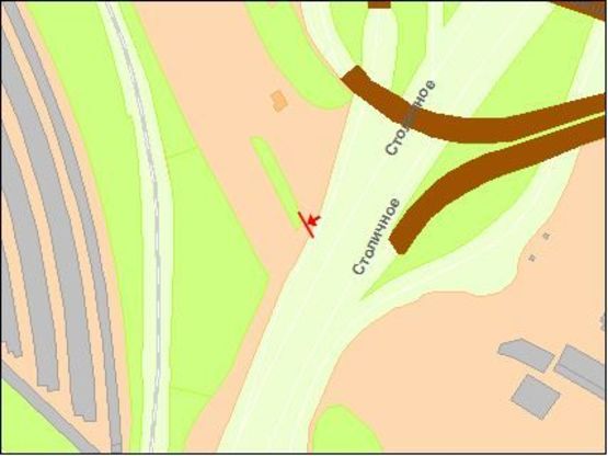 Схема рекламної площини за адресою Стoличнoе Шoссе - м.Выдубичи