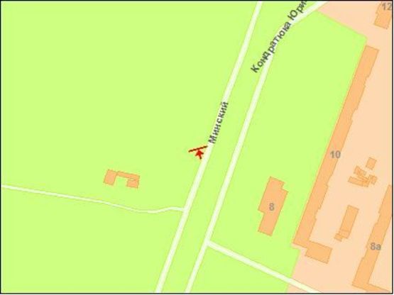 Схема рекламной плоскости по адресу Минский пр. 8