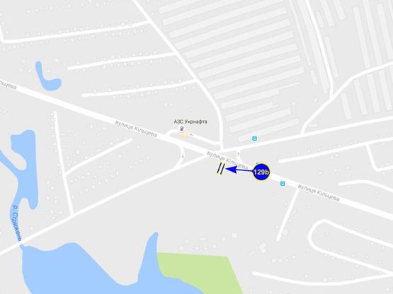 Схема рекламной плоскости по адресу ул. Кольцевая Пивцы (сторона Б)