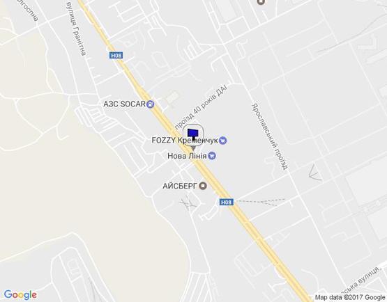 Схема рекламной плоскости по адресу ул. Киевская, 66 -Г