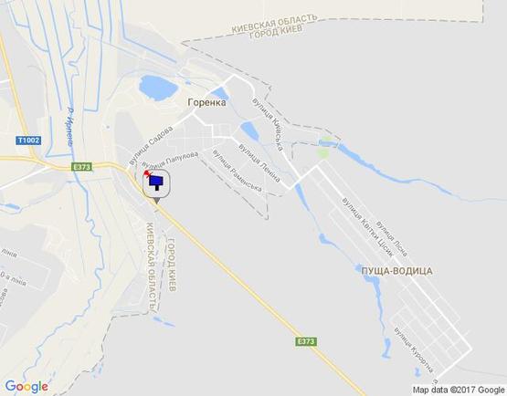 Схема рекламной плоскости по адресу смт. Гостомель, траса М-07 Київ-Ковель, км 21+800 право