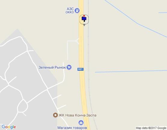 Схема рекламной плоскости по адресу Дніпровське шосе, "Киев-Обухов", км 22+700 лево