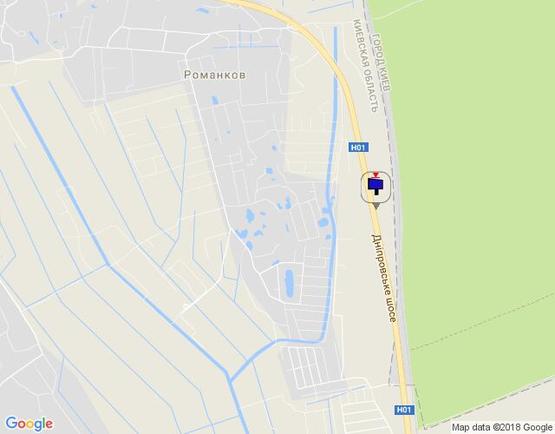 Схема рекламної площини за адресою Новообухівська траса, км 30+300 лево