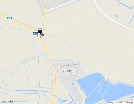 Схема рекламної площини за адресою Новообухівська траса На розвилці доріг Н-01 Київ-Знам'янка та Р-01 Київ-Обухів, біля АЗС "БРСМ"; 39+000 ліво