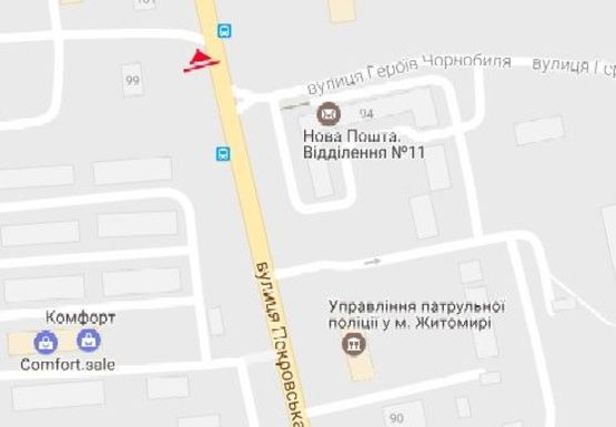 Схема рекламної площини за адресою Покровская ул., 99а