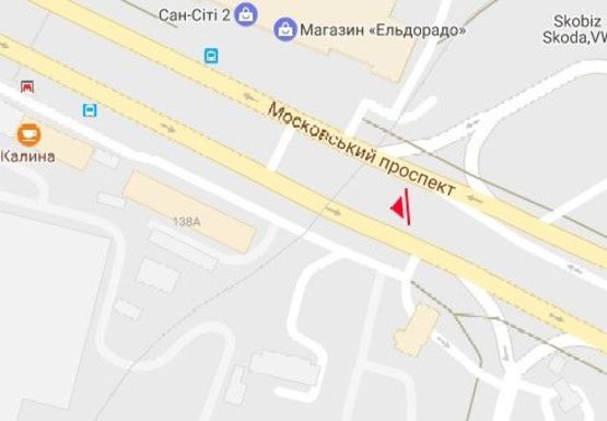 Схема рекламной плоскости по адресу Московский пр., 199б