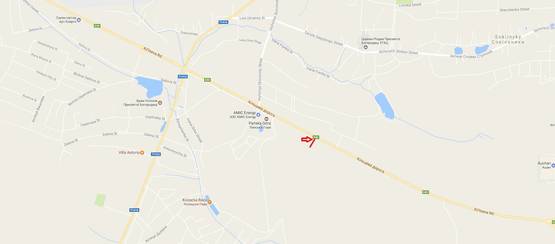 Схема рекламної площини за адресою Об'їзна М-10, З.О. м. Львова, Панська Гора в сторону ТРЦ King Cross Leopolis (верхній )1