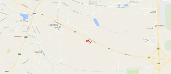 Схема рекламной плоскости по адресу Об'їзна М-10, З.О. м. Львова, між гот. Панська Гора та ТРЦ King Cross Leopolis в сторону гот. Панська Гора (нижній)