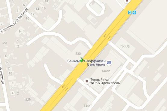 Схема рекламной плоскости по адресу Миколаївська дорога, 233