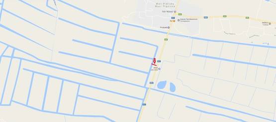 Схема рекламної площини за адресою Обїздна М-06, Київ-Чоп, перед с.Гамаліївка АЗС WOG в сторону Львова (нижній)