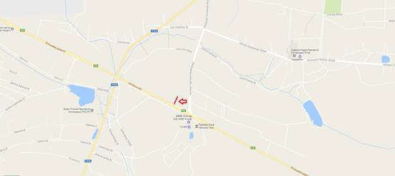 Схема рекламной плоскости по адресу Обїздна М-10, Західний обхід м. Львів, біля гот. Панська Гора в сторону МETRO