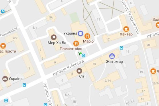 Схема рекламной плоскости по адресу Київська вул., 13