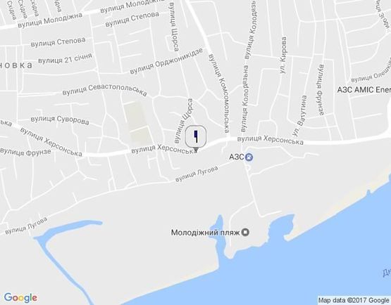 Схема рекламной плоскости по адресу Ул.Херсонская