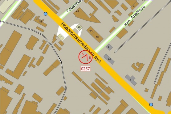 Схема рекламной плоскости по адресу Новоконстантиновская ул. / пер. Гаваньский