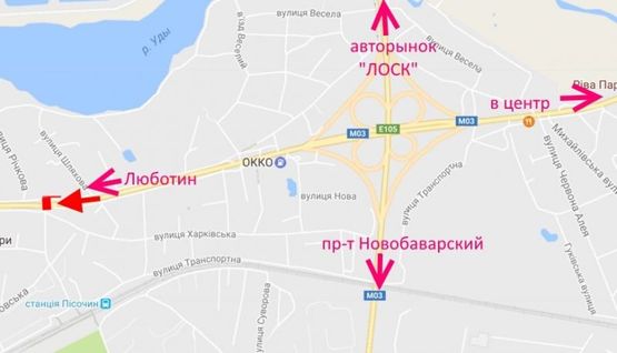 Схема рекламной плоскости по адресу Полтавский шлях-ул.Шляхова-флажок№2-из центра