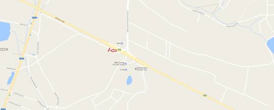 Схема рекламной плоскости по адресу Об'їзна М-10, З.О. м. Львова, Панська Гора в сторону Скниліва