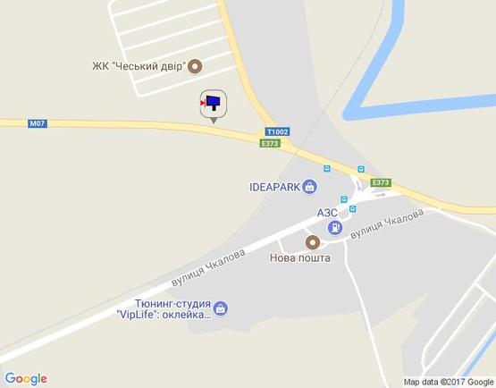 Схема рекламної площини за адресою м. Буча, траса М07, км 24+100 право, вул. Шевченка, ЖК "Авіатор", напрямок з Бучі, в'їзд в Гостомель,  100м до поворота на Ірпінь