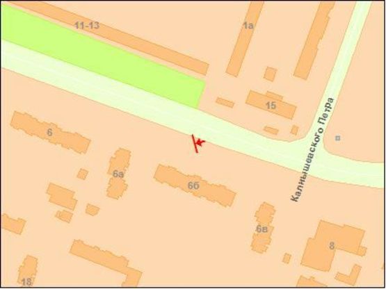 Схема рекламної площини за адресою Полярная ул. 6б