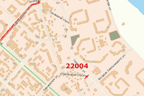 Схема рекламной плоскости по адресу Гагаріна вул. - Богдана Хмельницького вул.